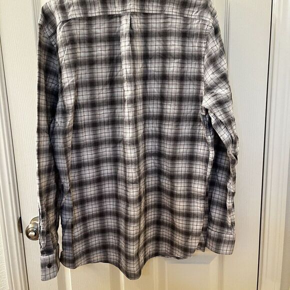 Johnnie-O Burruss Top Shelf Button Down Shirt Light Gray Plaid Men's Size XL - Picture 10 of 10